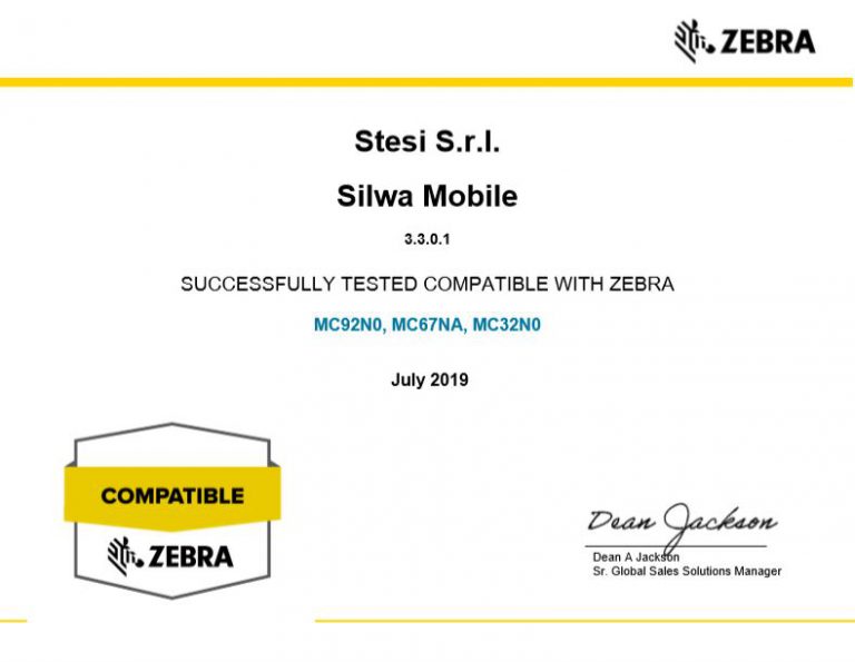 Zebra Device Compatibility Certification | Stesi S.r.l.