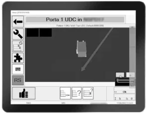 esempio di interfaccia di un software WMS per la gestione di magazzino con unità di carico (UDC) e ubicazioni