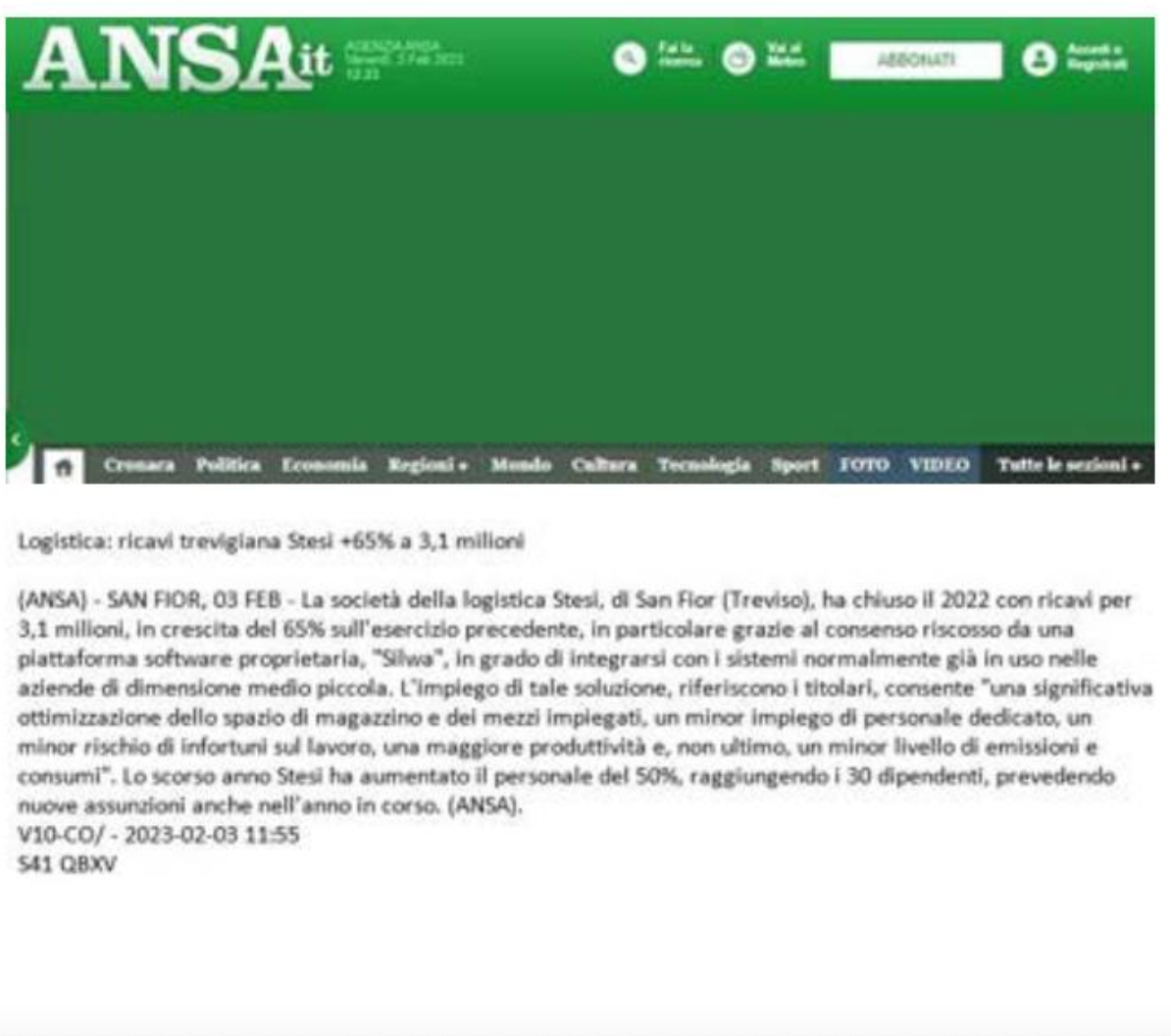 Rassegna stampa Gennaio 2023 – Febbraio 2023