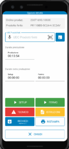 software MES Stesi: visualizzazione da mobile