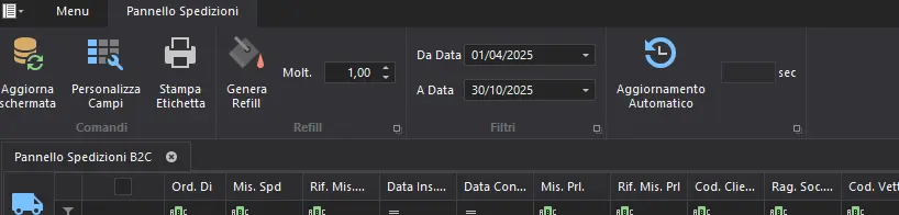 dettaglio della schermata di refill di silwa, utile per evitare imprevisti durante i picchi di stagionalità