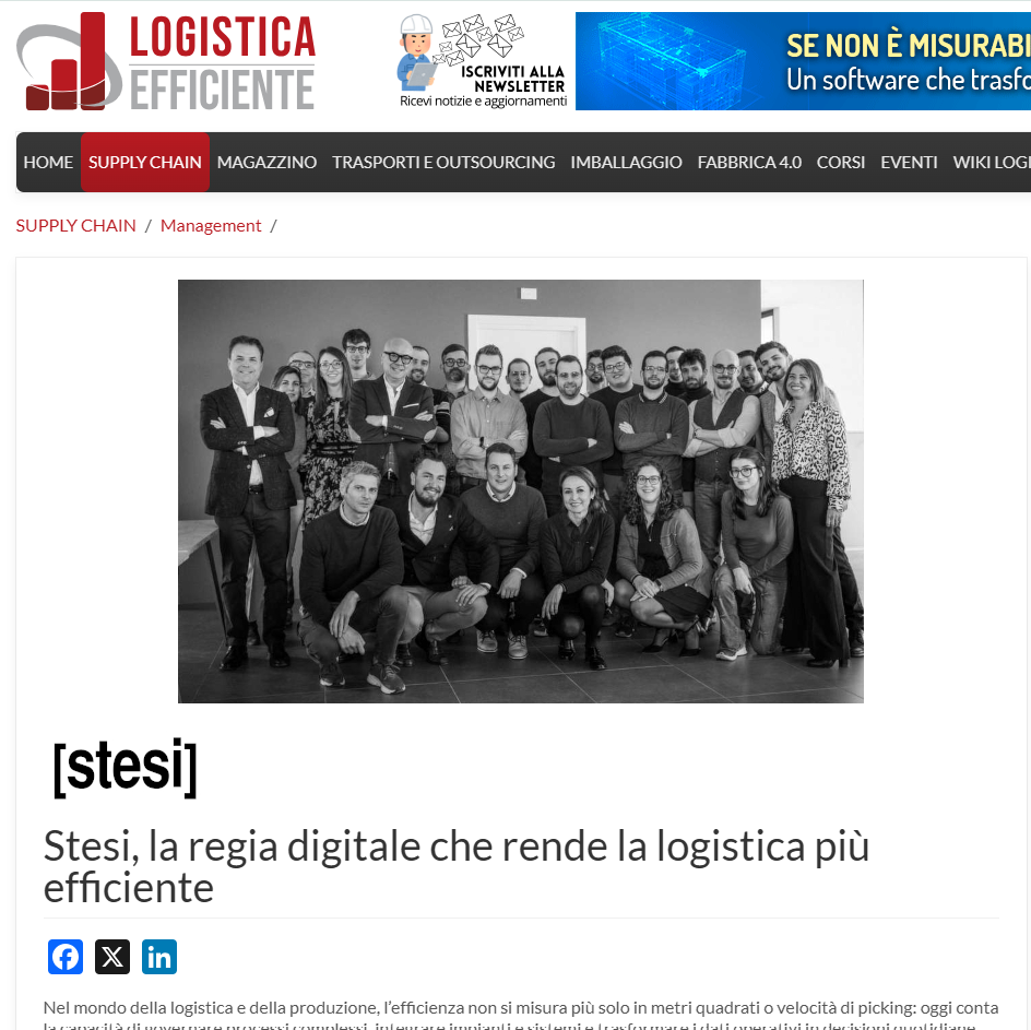 Stesi, la regia digitale che rende la logistica più efficiente