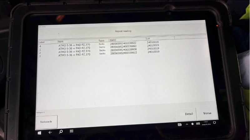 RFID reading example