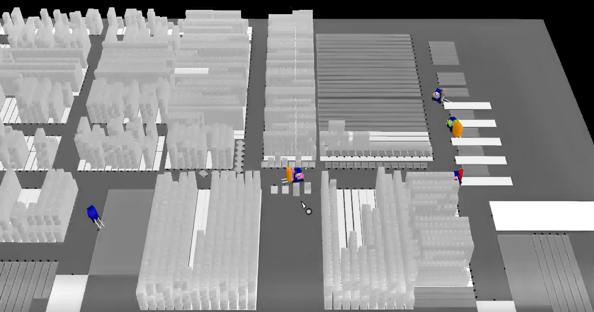 interface with real-time positioning of vehicles in the warehouse